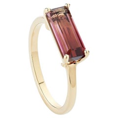 Ecksand 18k Yellow Gold Baguette Cut Tourmaline Ring