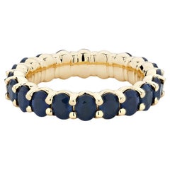 Ecksand 18k Yellow Gold Blue Sapphire Eternity Band