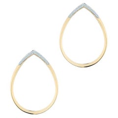 Ecksand 18k Yellow Gold Diamond Pavé Hoop Earrings