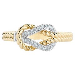 Ecksand 18k Yellow Gold Diamond Pavé Knot Ring