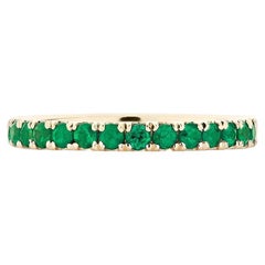 Ecksand 18k Yellow Gold Pavé Emerald Ring
