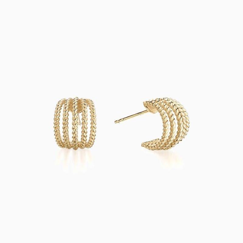 small twist hoop earrings