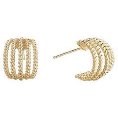Ecksand 18k Yellow Gold Small Twisted Hoop Earrings