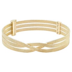 Ecksand 18k Yellow Gold Twisted Bangle Bracelet
