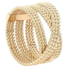 Ecksand 18k Yellow Gold Twisted Cuff Ring