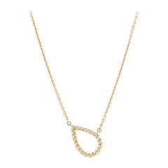 Ecksand 18k Yellow Gold Twisted Drop Pendant Necklace