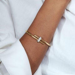 Ecksand 18k Yellow Gold Wrap Diamond Bangle Bracelet
