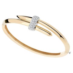 Ecksand 18k Yellow Gold Wrap Diamond Bangle Bracelet
