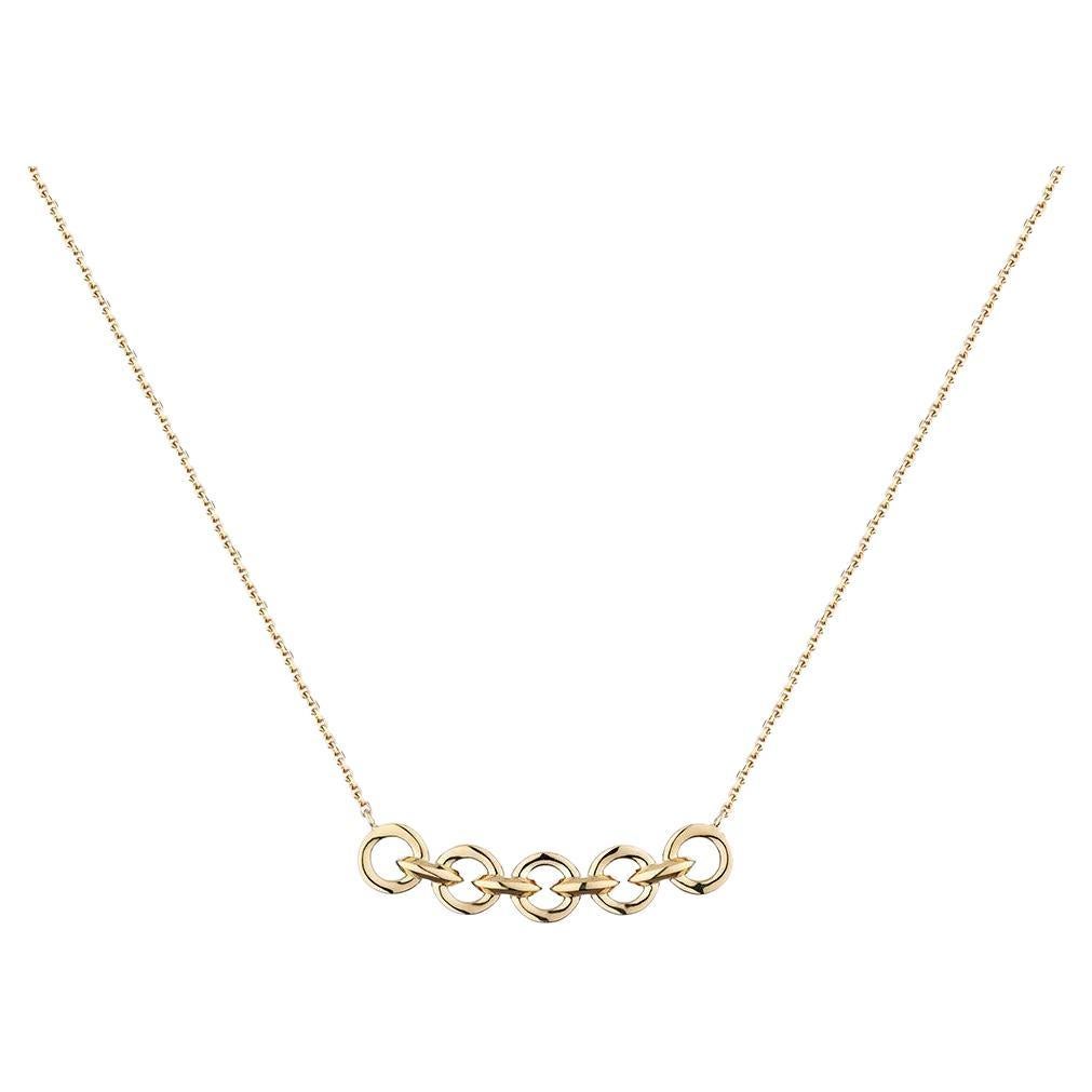 Ecksand Nine Link 18k Yellow Gold Chain Necklace For Sale