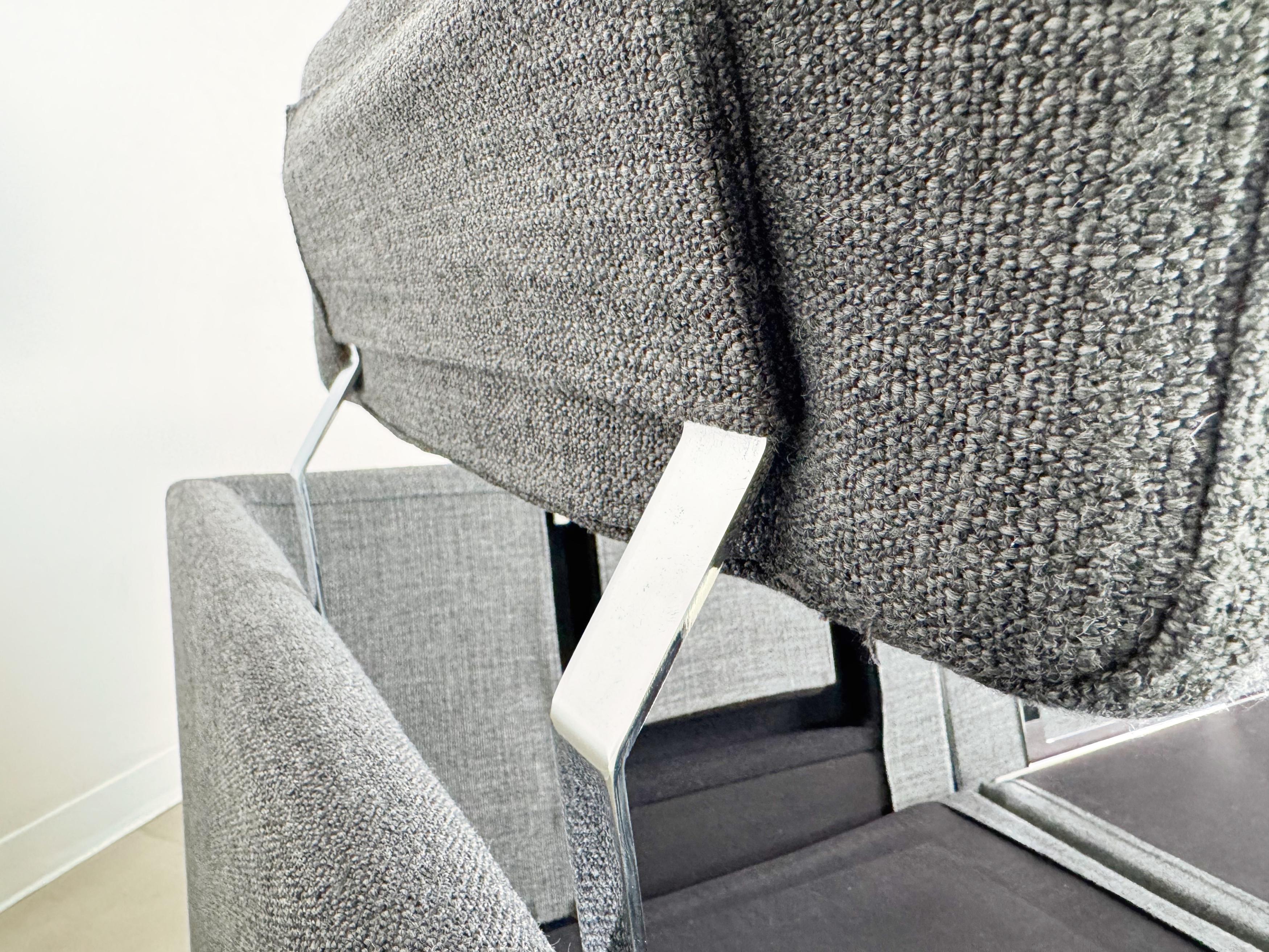 Ecksofa Brühl Alba Design Sofá Couch mit Recammiere grau en venta 2