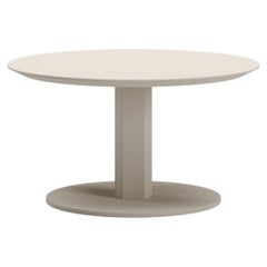 Éclat-Bisque Aluminum Frame And Sintered Stone Round Coffee Table by SNOC