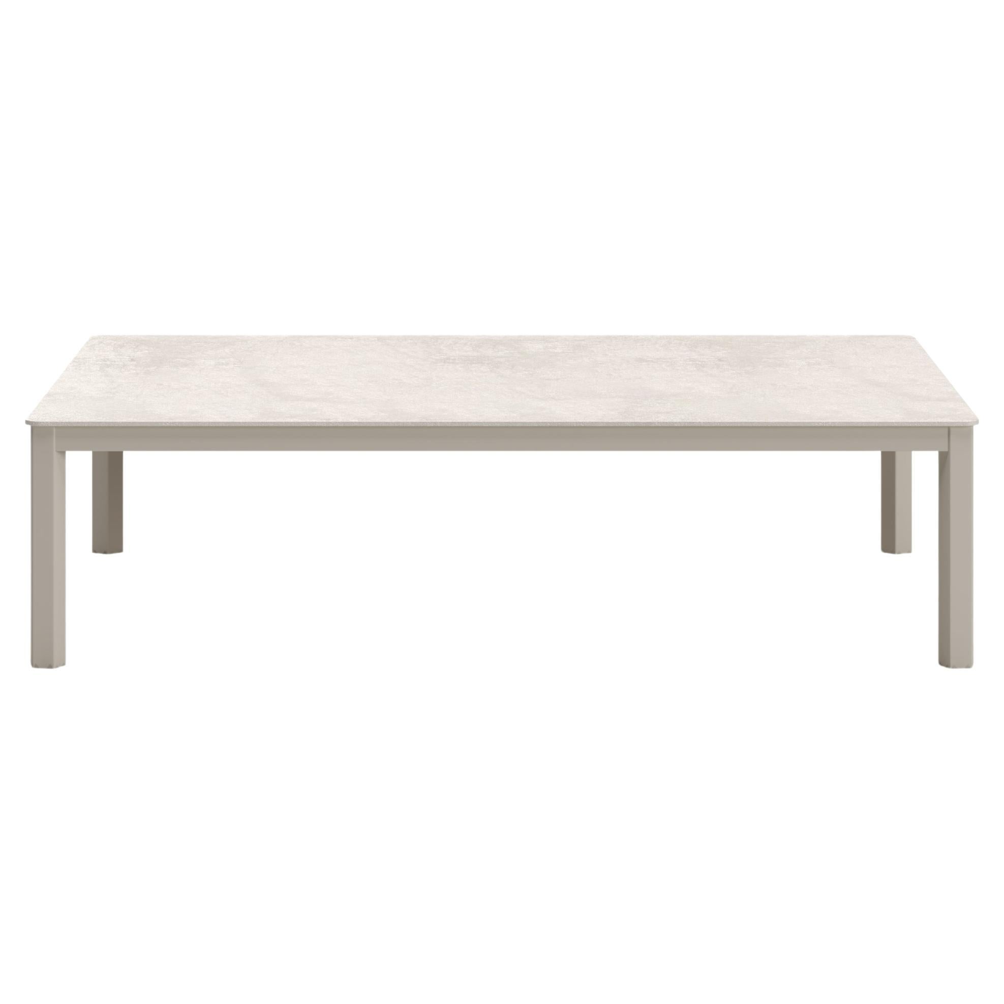 Éclat-Bisque Aluminum Frame And Sintered Stone Tabletop Coffee Table by SNOC