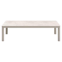 Éclat-Bisque Aluminum Frame And Sintered Stone Tabletop Coffee Table by SNOC