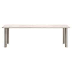 Éclat-Bisque Aluminum Frame And Sintered Stone Tabletop Dining Table by SNOC