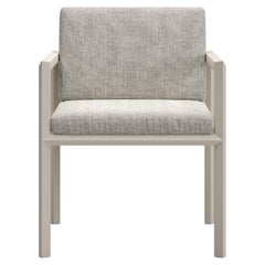 Éclat-Bisque Rope, Luminesce Fabric And Aluminum Frame Dining Chair by SNOC