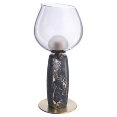 "Eclat" Exclusive Table Lamp ft. Nero Portoro and Brass Base
