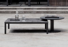 Éclat-Nightfall Aluminum Frame And Sintered Stone Round Coffee Table by SNOC