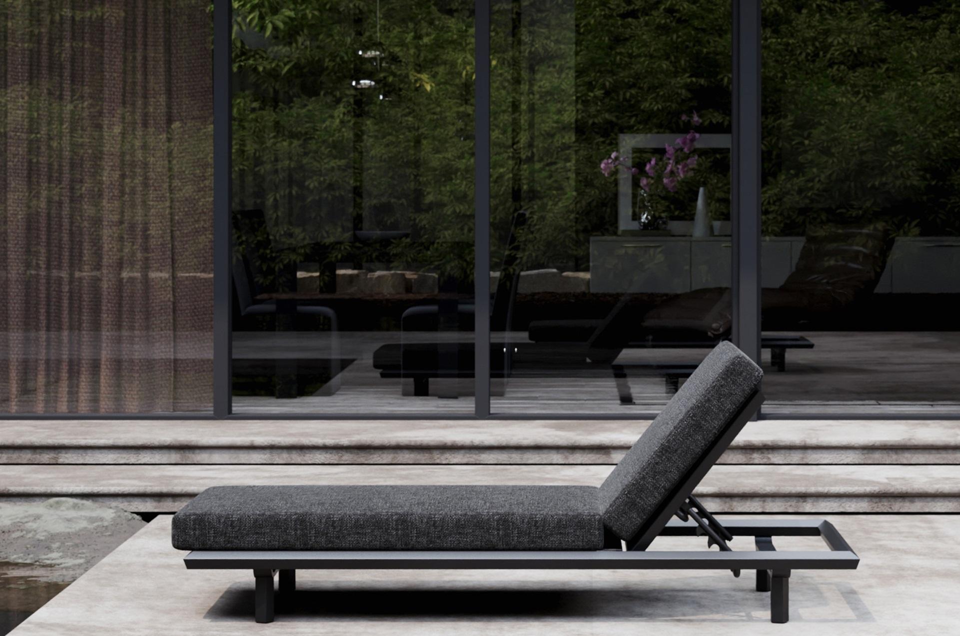 Altro Lettino Éclat-Nightfall Rope, tessuto Luminesce e struttura in alluminio di SNOC in vendita