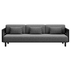 Éclat-Nightfall Rope, Luminesce Fabric And Aluminum Three-Seater Sofa by SNOC
