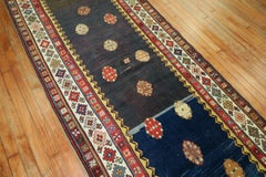 Eclectic 20th Century Talish Brown Navy Persian Wool Runner