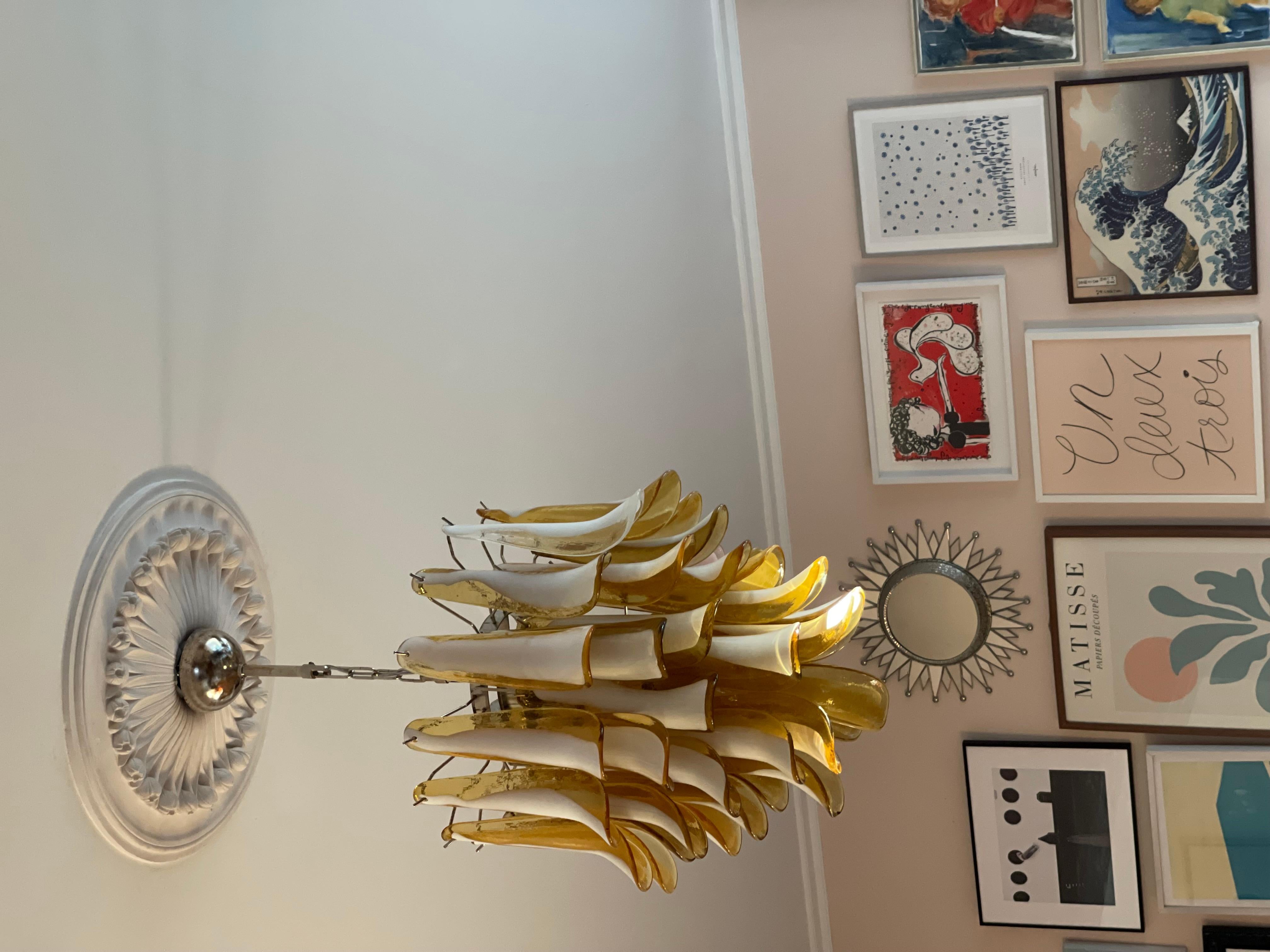 Lampadario eclettico di Murano color ambra in stile fenicottero In condizioni ottime in vendita a Bromma, SE