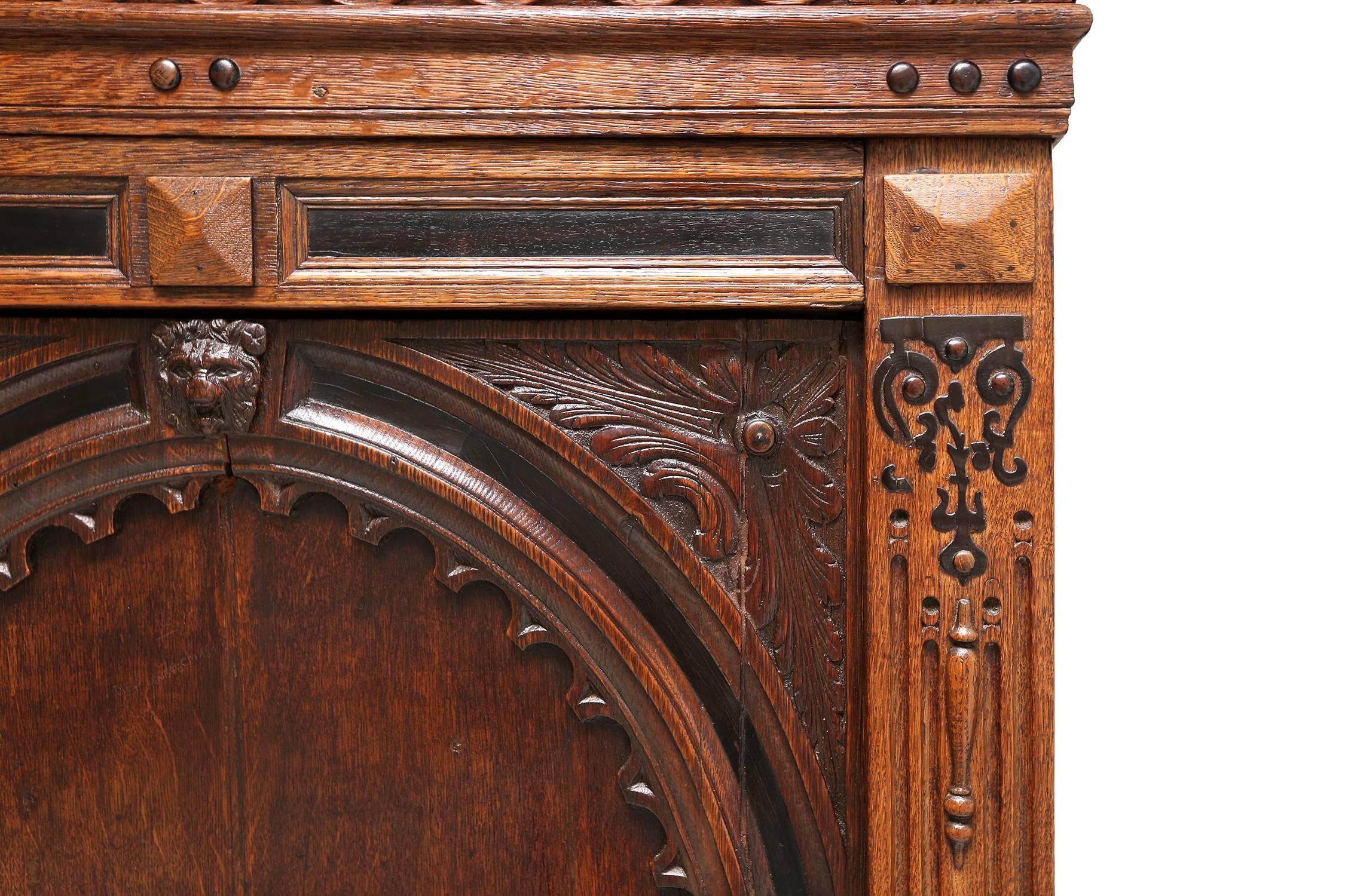 Wood Eclectic Antique Dutch Renaissance Cabinet