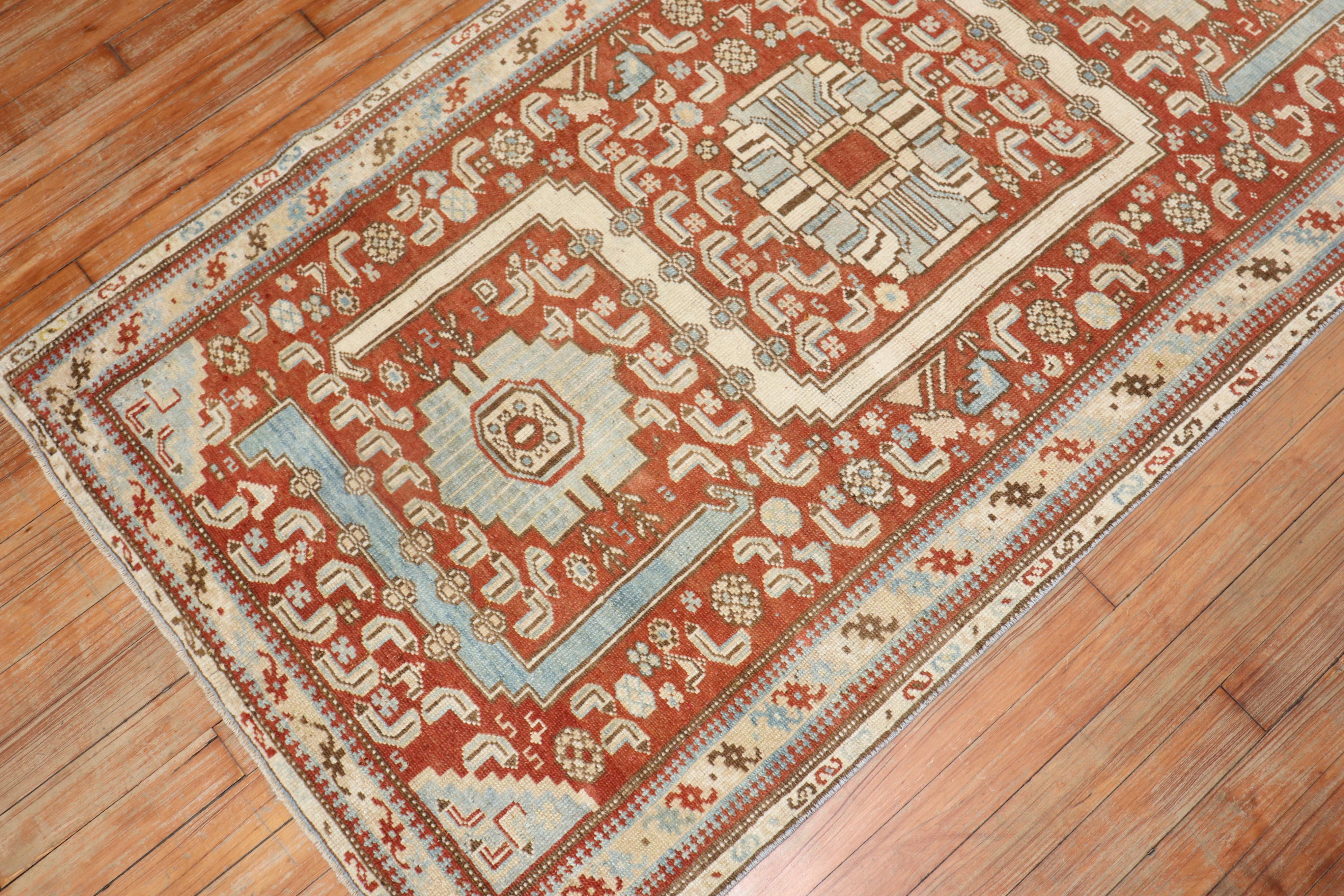 A high decorative early 20th-century Malayer Scatter Size runner

Measures: 3' x 6'1''.