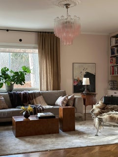 Eclectic Bold Colorful Pink Ombre Murano Chandelier TRONCHI