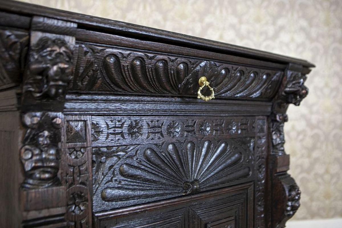 Eclectic Breton-Style Oak Sideboard From the Late 19th Century 4