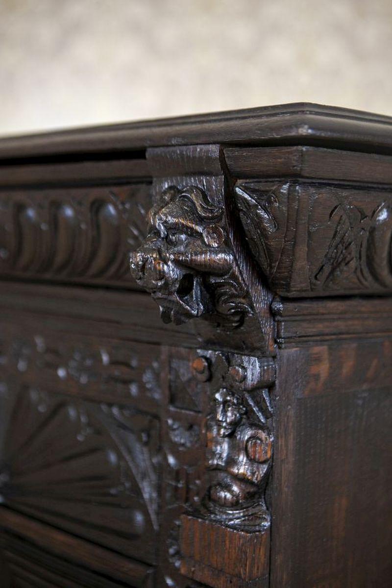 Eclectic Breton-Style Oak Sideboard From the Late 19th Century 5