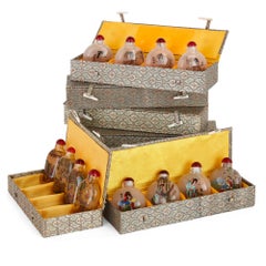 Eclectic Collection of Enamelled Glass Chinese Snuff Bottles