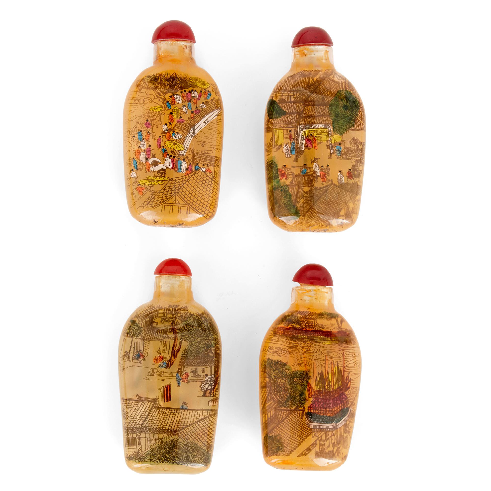 Eclectic Collection of Enamelled Glass Chinese Snuff Bottles For Sale 2