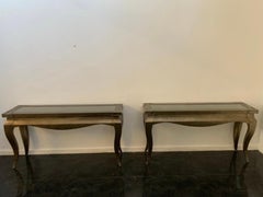 Eclectic Consoles Tables in Bronze, 1980s, Set of 2
