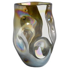 Eclectic Decorative Vase with Dents and Curves