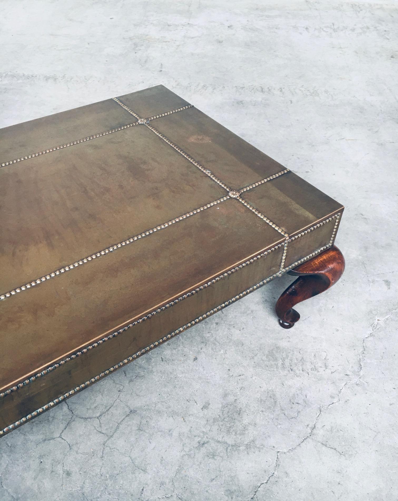 Eclectic Design Brass Coffee Table, France 1960's For Sale 5