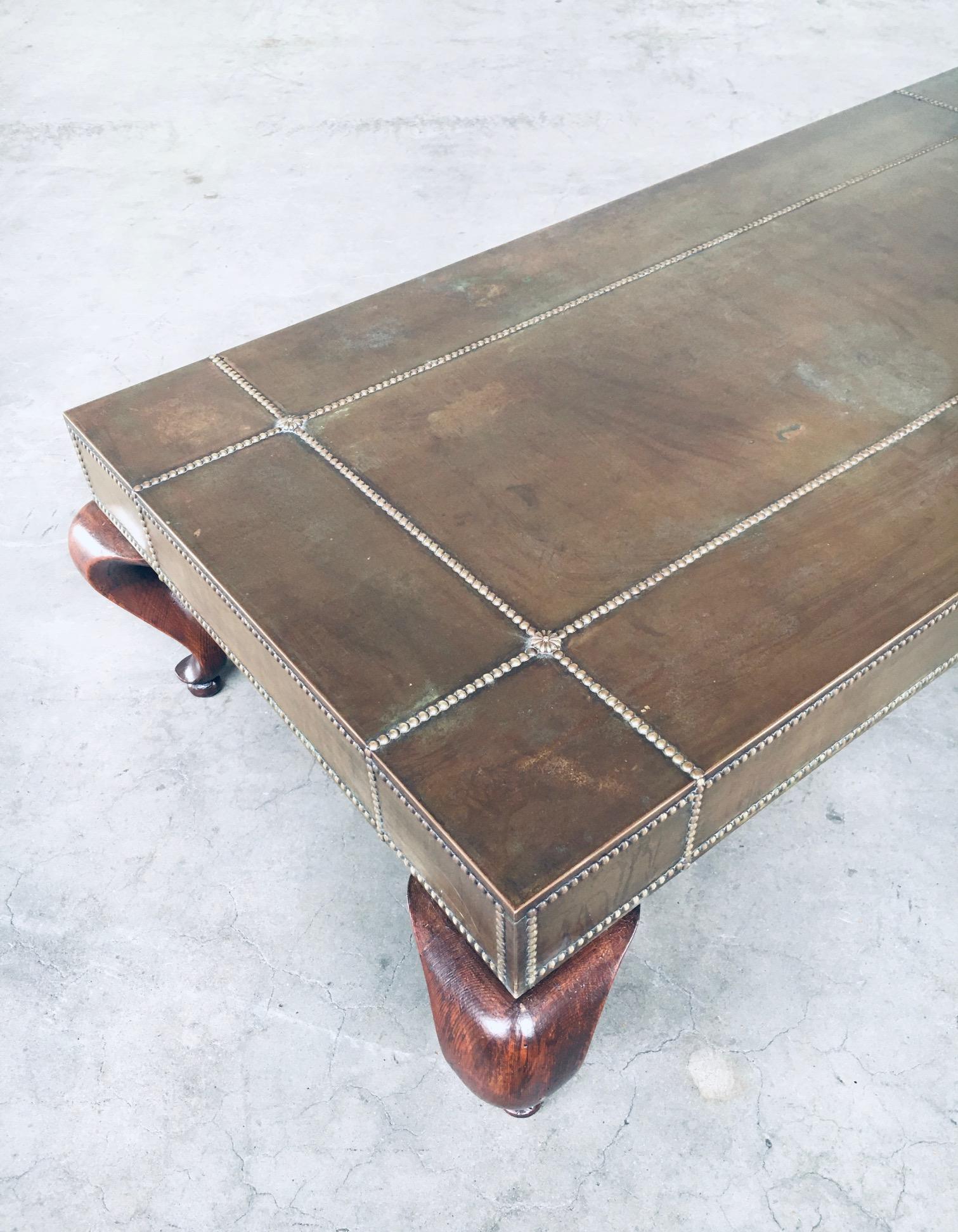 Eclectic Design Brass Coffee Table, France 1960's For Sale 6