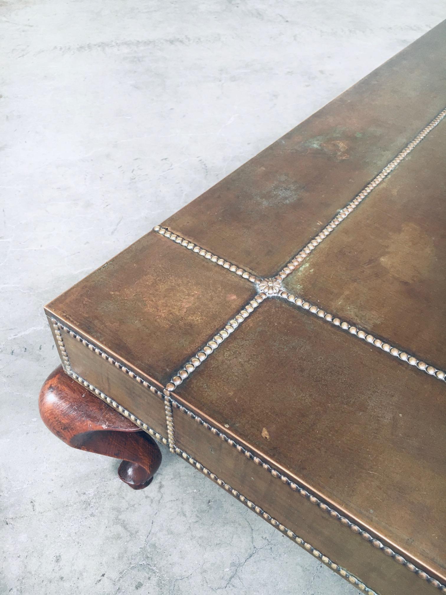 Eclectic Design Brass Coffee Table, France 1960's For Sale 9