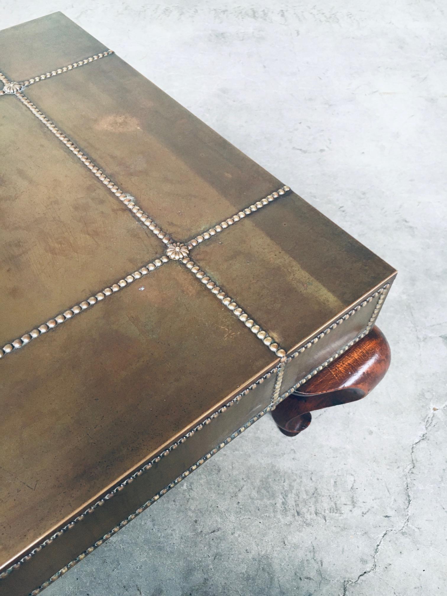 Eclectic Design Brass Coffee Table, France 1960's For Sale 11