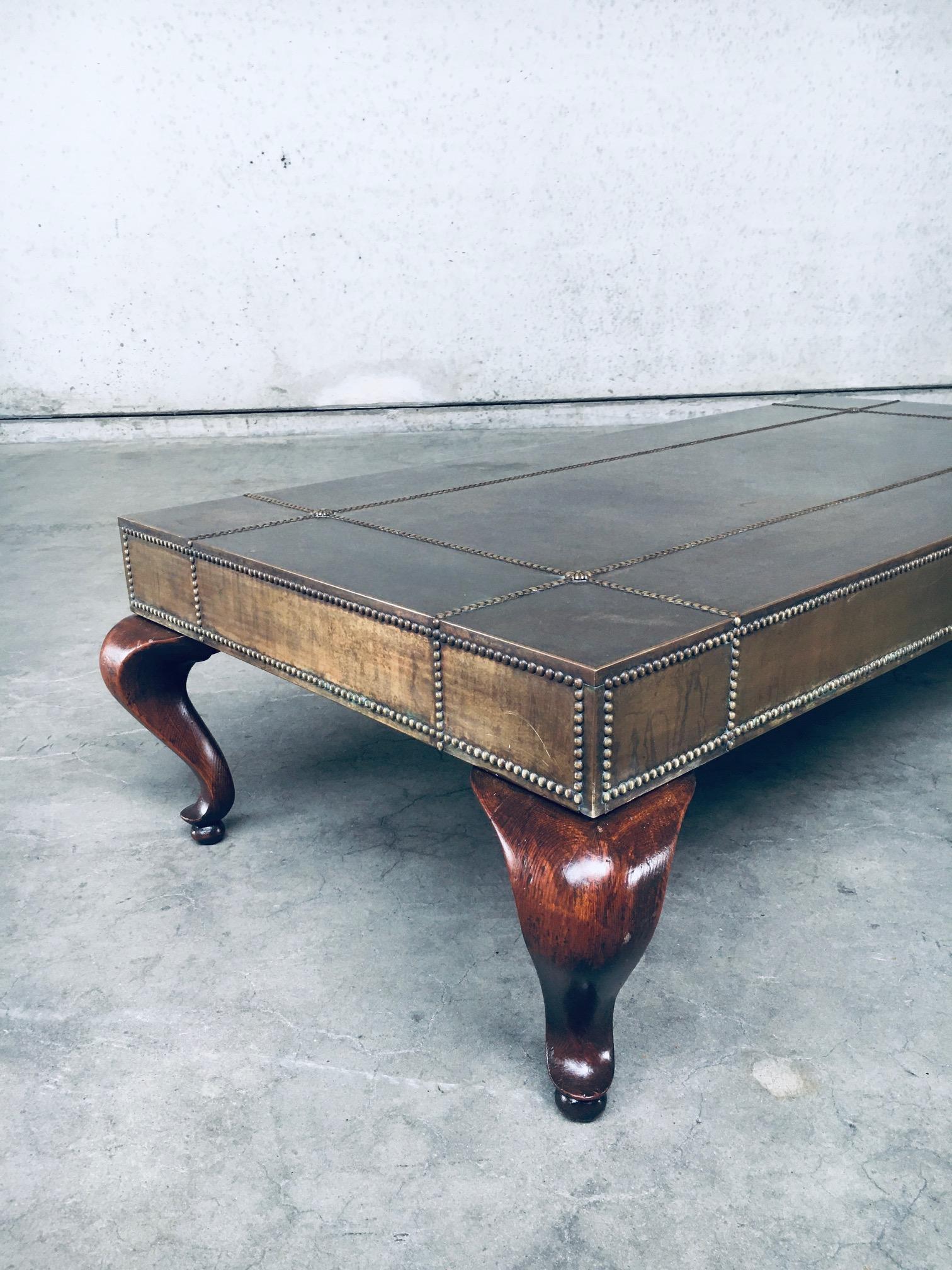Eclectic Design Brass Coffee Table, France 1960's For Sale 3