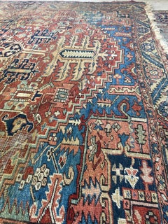Eclectic & Funky Antique Heriz Rug, c. 1910-20's