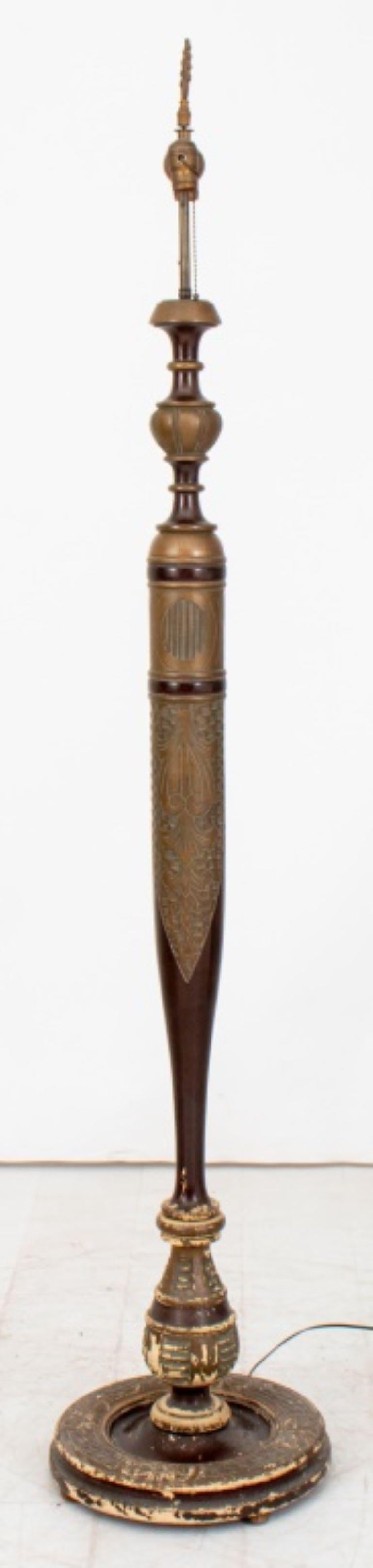 Eclectic Gilded Age Floor Lamp, ca. 1910 In Fair Condition In Astoria, NY