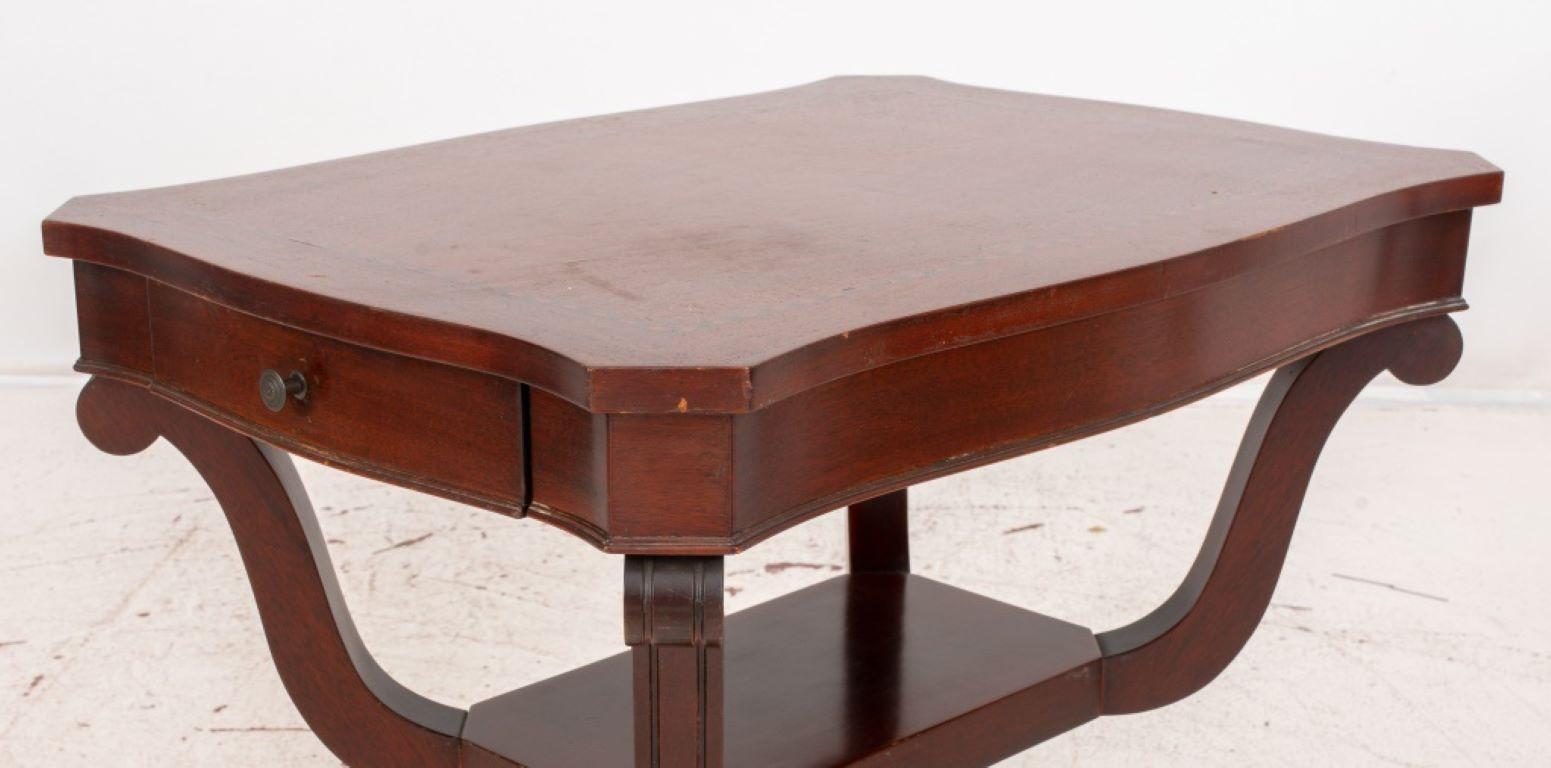 Eclectic Inlaid Mahogany Side Table, ca. 1900s In Good Condition For Sale In New York, NY