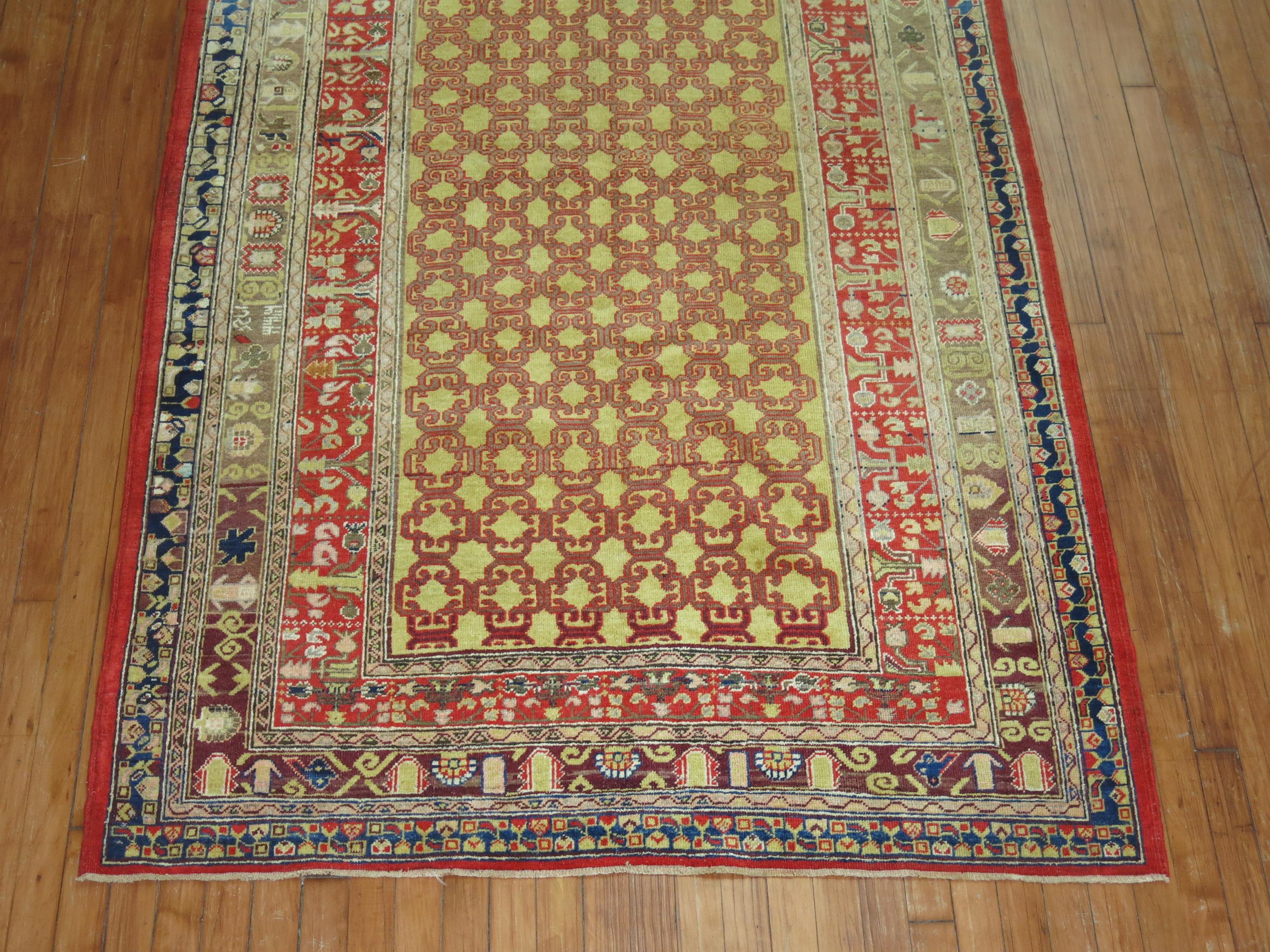 East Turkestani Eclectic Khotan Rug, Early 20th Century For Sale