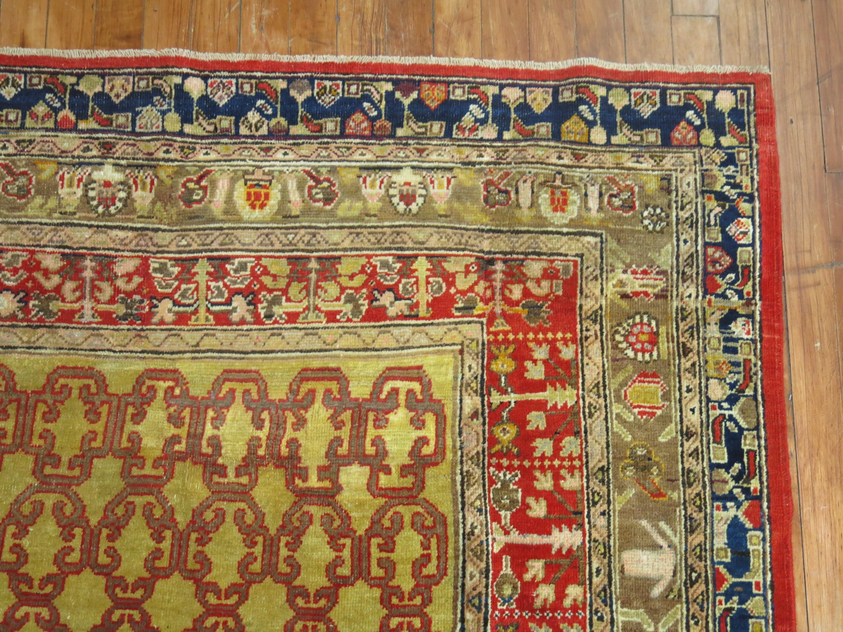 Eclectic Khotan Rug, Early 20th Century In Good Condition For Sale In New York, NY