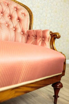 Eclectic Mahogany Sofa, circa 1890 'New Upholstery'