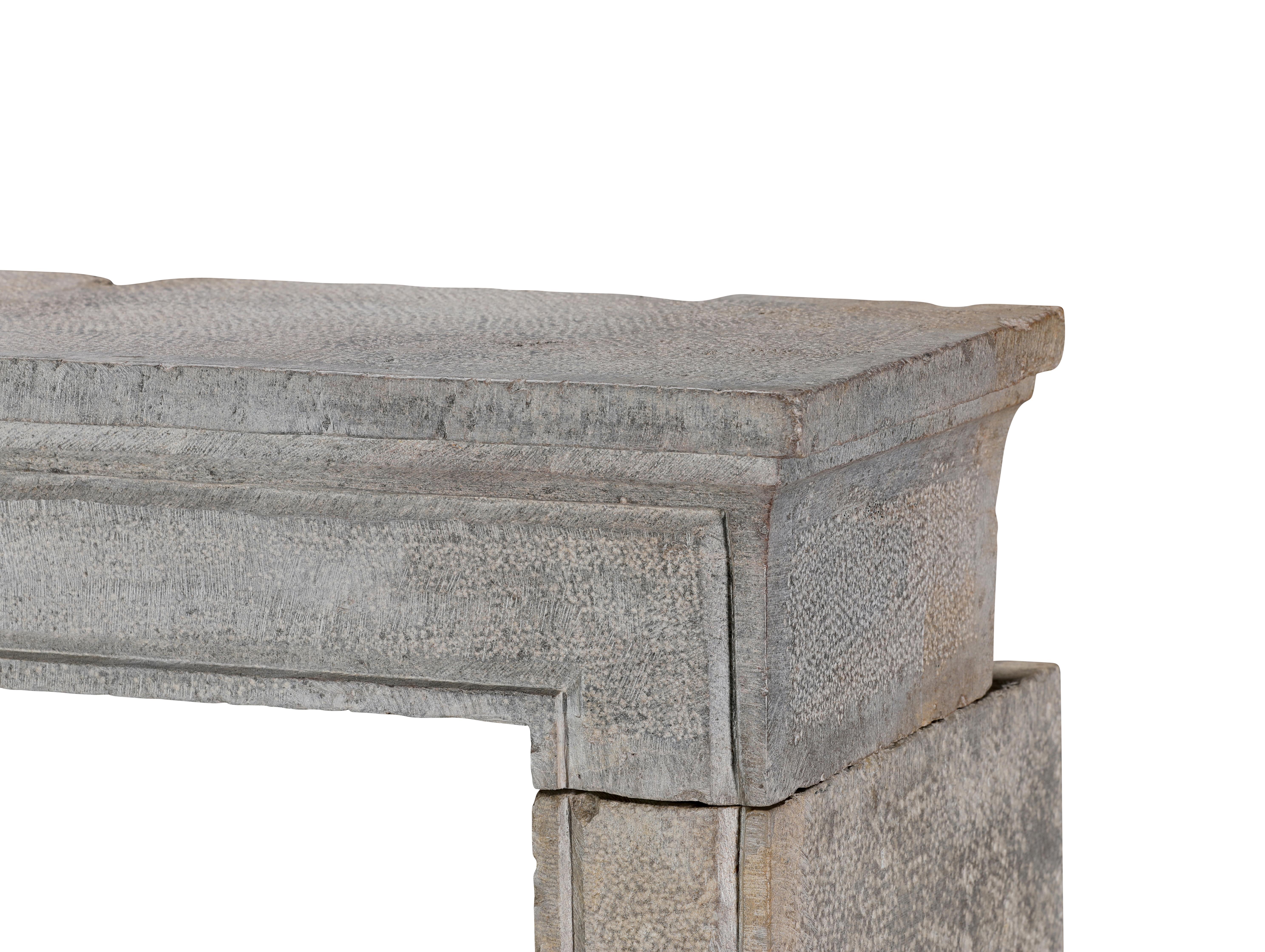 Interior ecléctico de mezcla moderna-histórica - Chimenea francesa de piedra del siglo XVIII en venta 2