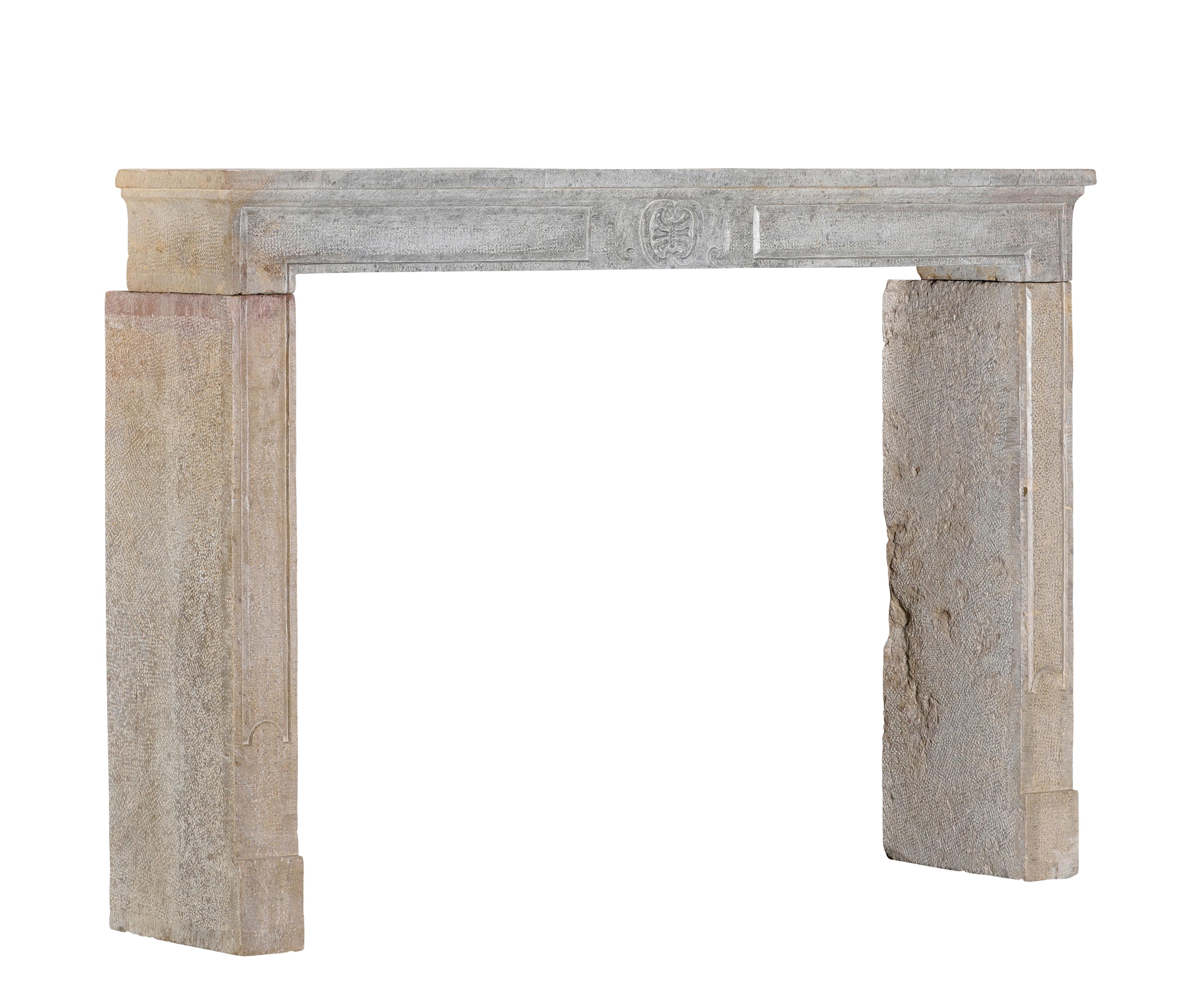Interior ecléctico de mezcla moderna-histórica - Chimenea francesa de piedra del siglo XVIII en venta 11