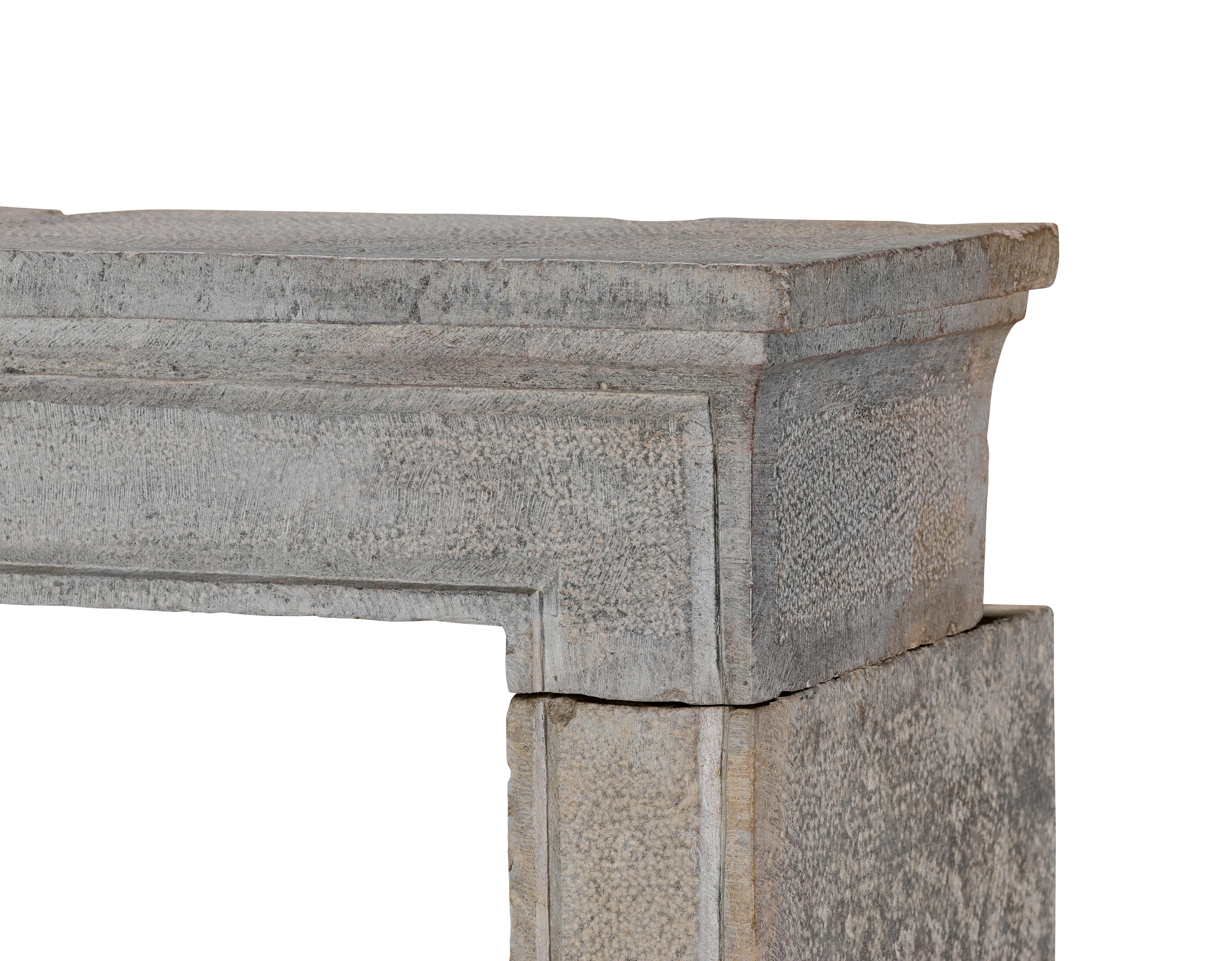 Interior ecléctico de mezcla moderna-histórica - Chimenea francesa de piedra del siglo XVIII en venta 1