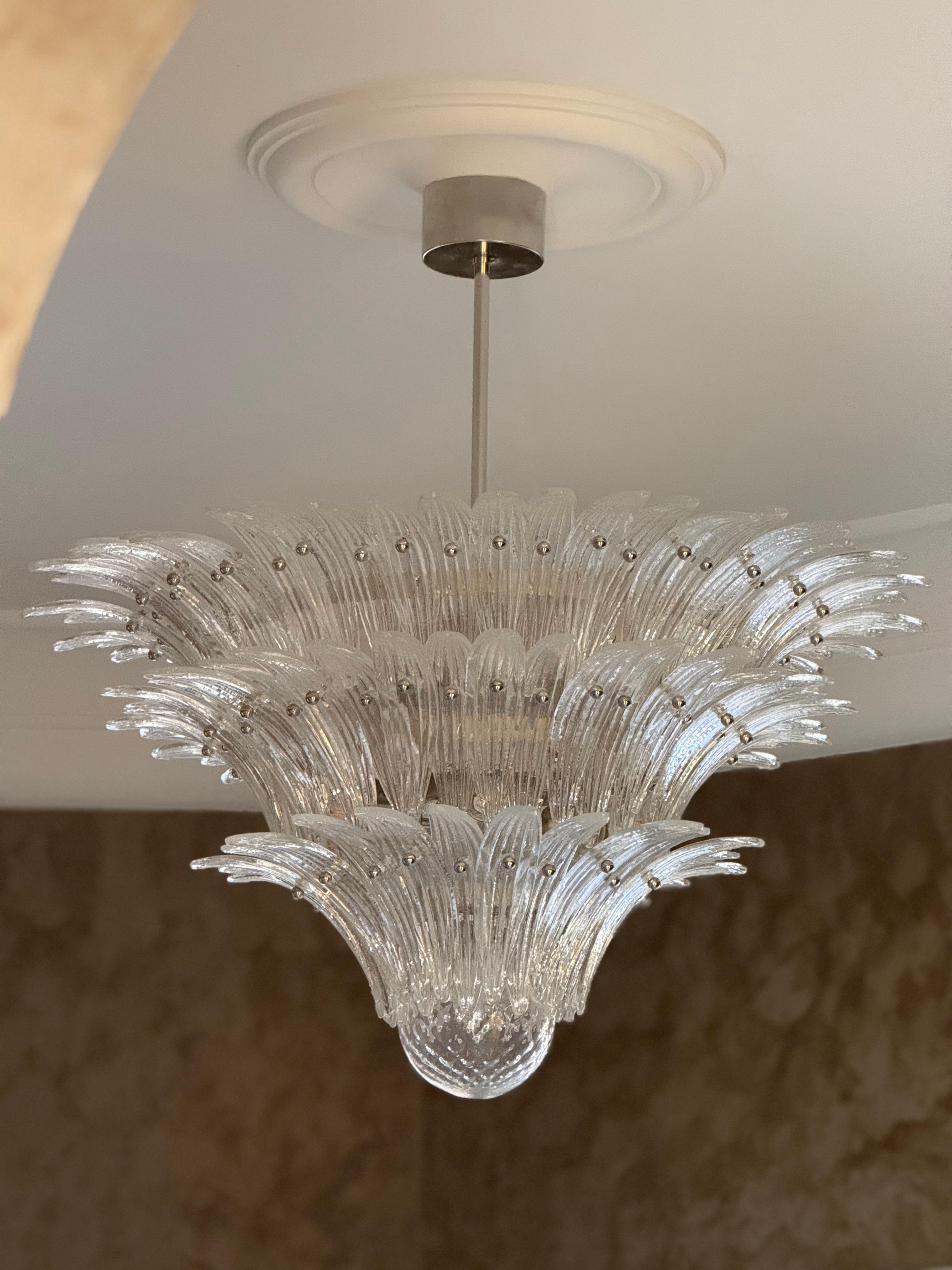 Lustre éclectique en plumes de Murano Style tropical Excellent état - En vente à Bromma, SE