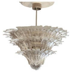 Lustre éclectique en plumes de Murano Style tropical